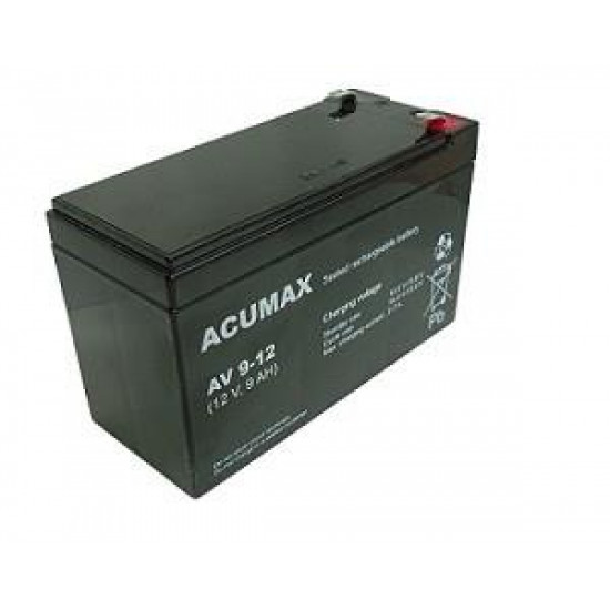 BATTERY 12V 9AH VRLA/AV9-12 T2 ACUMAX EMU