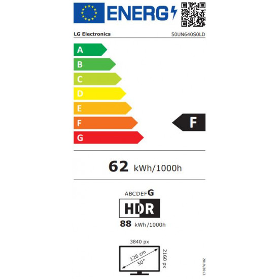 DISPLAY LCD 50/50UN640S0LD LG