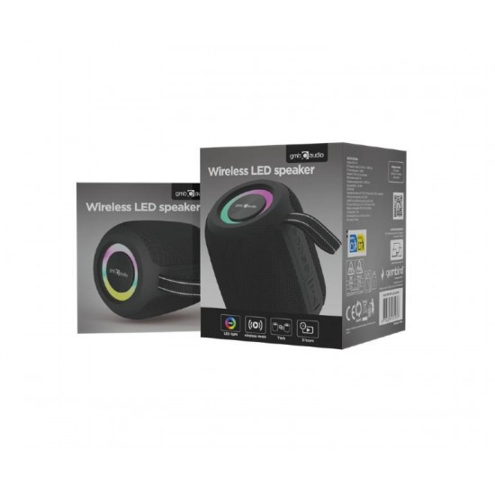 Portable Speaker|GEMBIRD|Black|Portable/Wireless|Bluetooth|SPK-BT-LED-05-BK