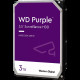 HDD Video Surveillance WD Purple 3TB CMR, 3.5'', 256MB, SATA 6Gbps, TBW: 180