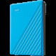 External HDD|WESTERN DIGITAL|My Passport|4TB|USB 2.0|USB 3.0|USB 3.2|Colour Blue|WDBPKJ0040BBL-WESN