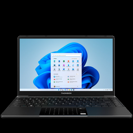 THOMSON Neo P-14, 14-inch Notebook/Intel Celeron N4020/1366*768 HD TN/4GB RAM DDR4/128Gb SSD/Wifi AC & BT 4.0/0.3MP Webcam/Type C (datas)/Numeric pad/5000 mAh 7.6V/Black/Windows 11S + MICROSOFT 365/Keyboard UA