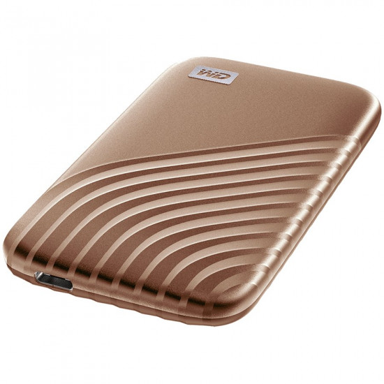 WD 500GB My Passport SSD - Portable SSD, up to 1050MB/s Read and 1000MB/s Write Speeds, USB 3.2 Gen 2 - Gold, EAN: 619659185626