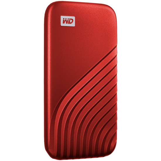 WD 1TB My Passport SSD - Portable SSD, up to 1050MB/s Read and 1000MB/s Write Speeds, USB 3.2 Gen 2 - Red, EAN: 619659184025