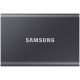 Samsung SSD T7 External 2TB, USB 3.2, 1050/1000 MB/s, included USB Type C-to-C and Type C-to-A cables, 3 yrs, iron gray