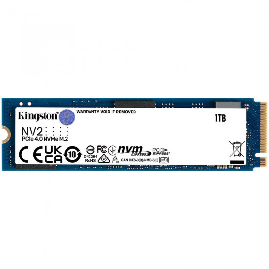 Kingston 1000GB/1TB NV2 M.2 2280 PCIe 4.0 NVMe SSD, up to 3500/2100MB/s, 320TBW, EAN: 740617329919