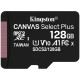 Kingston 128GB micSDXC Canvas Select Plus 100R A1 C10 Single Pack w/o ADP, EAN: 740617299076