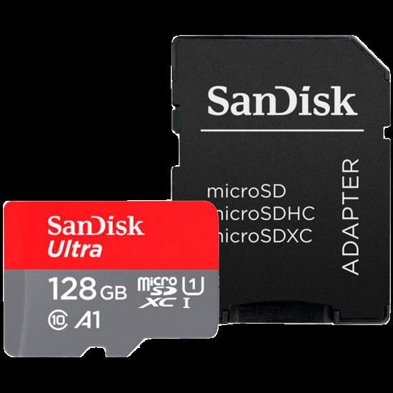 SanDisk Ultra microSDXC 128GB + SD Adapter 140MB/s A1 Class 10 UHS-I, EAN: 619659200558