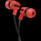CANYON SEP-4, Stereo earphone with microphone, 1.2m flat cable, Red, 22*12*12mm, 0.013kg