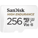 SanDisk High Endurance microSDXC 256GB + SD Adapter - for dash cams & home monitoring, up to 20,000 Hours, Full HD / 4K videos, up to 100/40 MB/s Read/Write speeds, C10, U3, V30, EAN: 619659173227