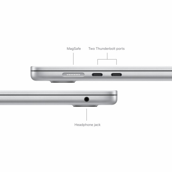 15-inch MacBook Air: Apple M3 chip with 8-core CPU and 10-core GPU, 8GB, 256GB SSD - Silver,Model A3114