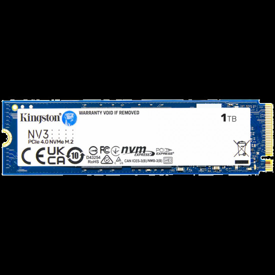 Kingston SSD 1TB NV3 M.2 2280 PCIe 4.0 NVMe SSD , EAN: 740617344790