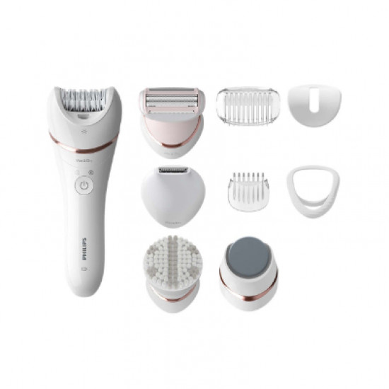 Philips Satinelle Advanced Wet & Dry epilator BRE740/10 For legs and body, Cordless, 9 accessories