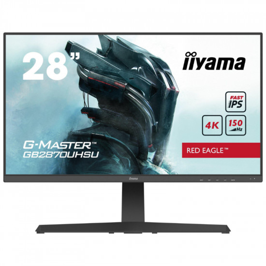 Iiyama G-MASTER GB2870UHSU-B1 - LED monitor - 28inch (27.84inch viewable) - 3840 x 2160 4K @ 150 Hz - IPS - 400 cd / m - 1000:1 - HDR400 - 1 ms - HDMI, DisplayPort - speakers - matte black