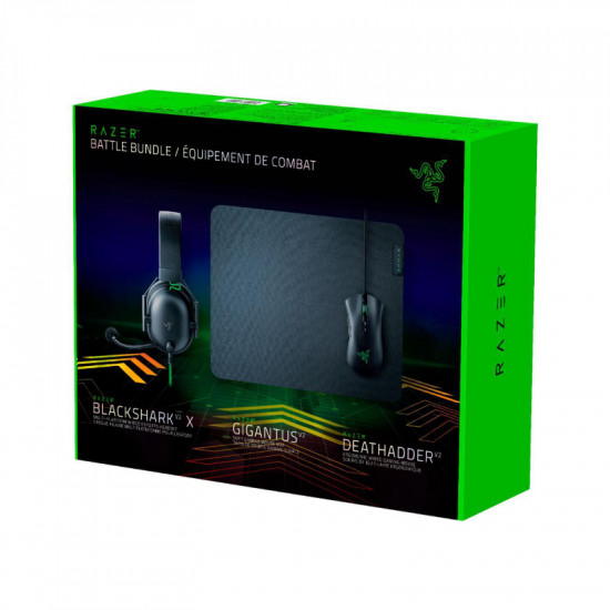 Razer Battle Bundle ( DeathAdder V2 Black Mouse + Mouse Pad Gigantus V2 M + Headsets BlackShark V2 X)