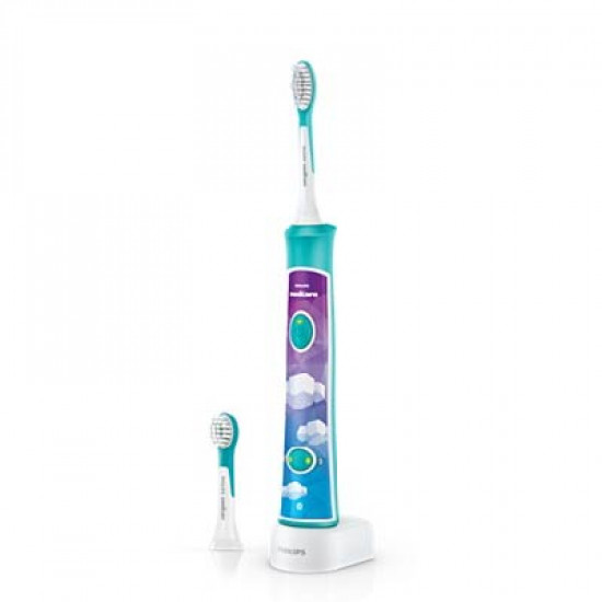 Philips Sonicare For Kids Sonic electric toothbrush HX6322/04 Built-in Bluetooth Coaching App 2 brush heads 2 modes