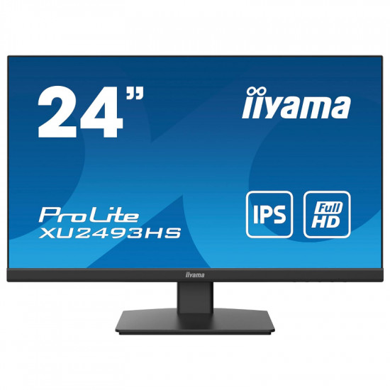 iiyama ProLite XUB2493HS-B5 - 24inch ETE IPS-panel, 1920x1080, 4ms, 250cd/m , Speakers, HDMI, DisplayPort (23,8inch VIS)