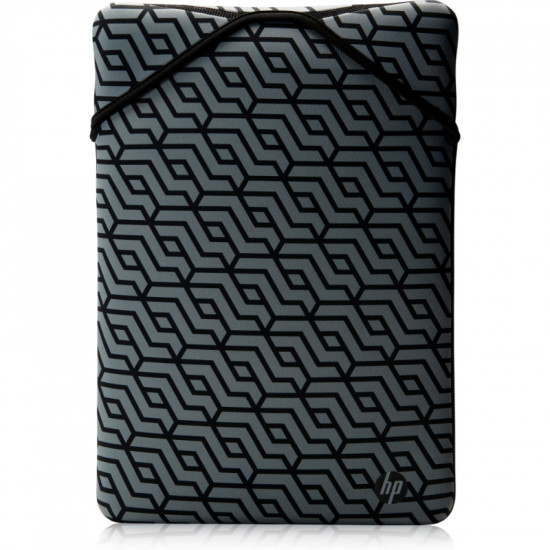 HP 15.6 Rerversible Sleeve Black, Geometric pattern