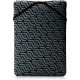 HP 15.6 Rerversible Sleeve Black, Geometric pattern