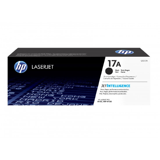 HP 17A Black Laser Toner Cartridge, 1600 pages, for HP LaserJet Pro M102a, M130a