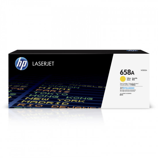 HP 658A Yellow Laser Toner Cartridge, 6000 pages, for HP Color LaserJet Enterprise M751 Series