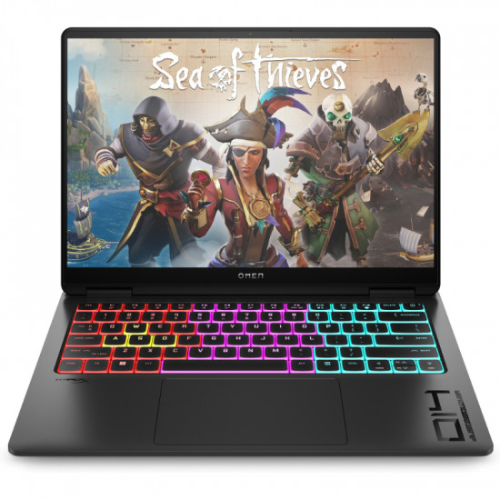 OMEN by HP Transcend Laptop 14-fb0001ny - Ultra 7-155H, 16GB, 1TB SSD, 14inch 2.8K 400-nit 120Hz OLED HDR 500, GeForce RTX 4060 8GB, 1080p IR cam, US RGB backlit keyboard, 71Wh, Shadow Black, Win 11 Home, 1 years