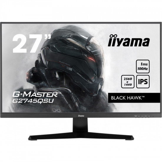 27inch ETE IPS Gaming, G-Master Black Hawk, FreeSync, 2560x1440@100Hz, 250cd/m , HDMI, DisplayPort, 1ms (MPRT), Speakers, USB-HUB 2x 3.2, Black Tuner