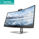 RENEW SILVER HP Z34c G3 Curved Charging Monitor - 34inch 3440x1440 WQHD 350-nit 60Hz AG, Curved, IPS, USB-C(100W)/HDMI/DisplayPort, 4x USB-A, speakers, 5MP webcam, RJ-45 LAN, height adjustable/tilt/swivel, 1 years