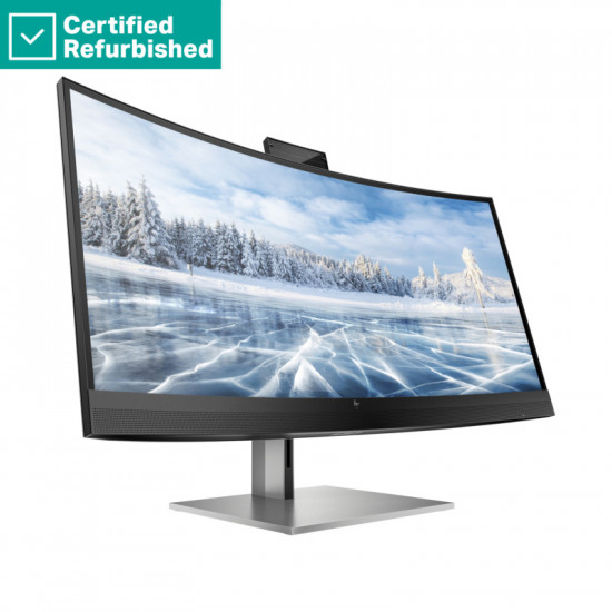 RENEW SILVER HP Z34c G3 Curved Charging Monitor - 34inch 3440x1440 WQHD 350-nit 60Hz AG, Curved, IPS, USB-C(100W)/HDMI/DisplayPort, 4x USB-A, speakers, 5MP webcam, RJ-45 LAN, height adjustable/tilt/swivel, 1 years