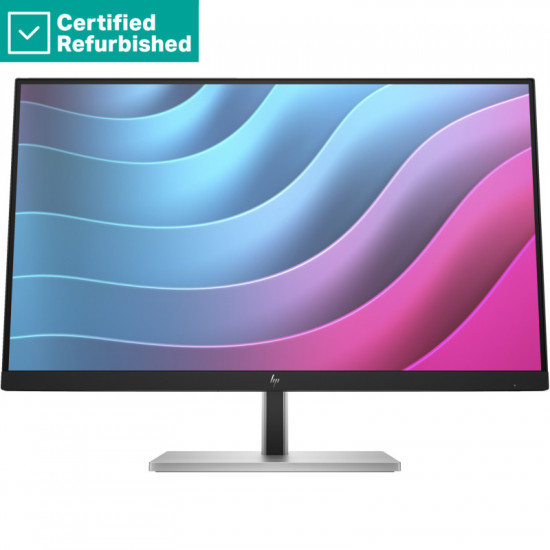 RENEW SILVER HP E24 G5 FHD Monitor - 23.8inch 1920x1080 FHD 250-nit 75Hz AG, IPS, HDMI/DisplayPort, 4x USB-A, height adjustable/tilt/swivel/pivot, 1 years