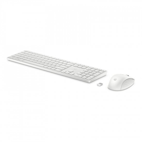 HP 650 Wireless Mouse Keyboard Combo - White - US ENG