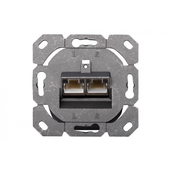 CAT 5e modular wall outlets shielded 2x RJ45 LSA