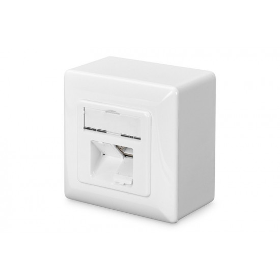 CAT 6, Class E, Wall Outlet, shielded, surface mount