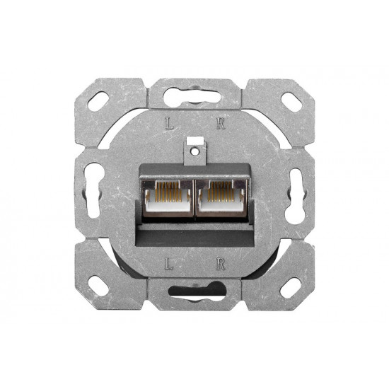 CAT 6, Class E, Wall Outlet, shielded, surface mount