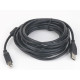 Cable USB 2.0 AM-BM 1.8m (with ferrite) black