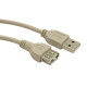 USB extension cable, 0.75 m grey