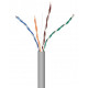 UTP solid gray cable, cat. 5E, AWG 24 CCA, 1000 ft