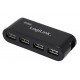 HUB USB 2.0 4-Ports with power supply, Black