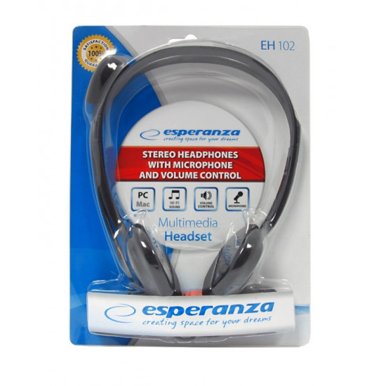 Esperanza EH102 headphones/headset Wired Head-band Calls/Music Black