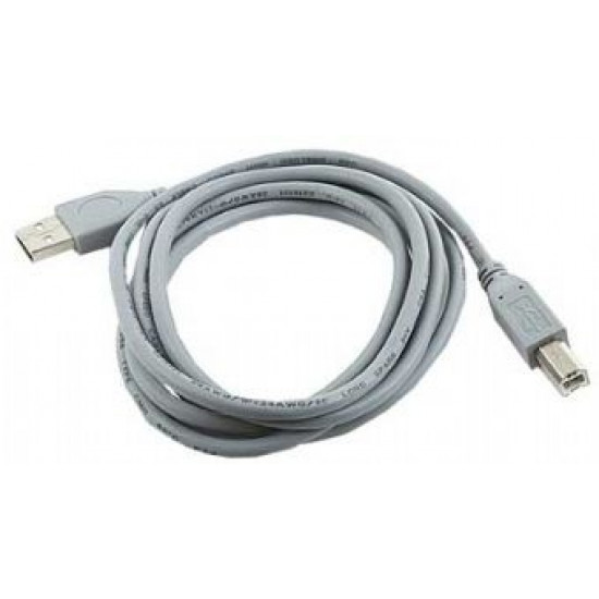 USB 2.0 A-plug B-plug 6ft cable, grey color