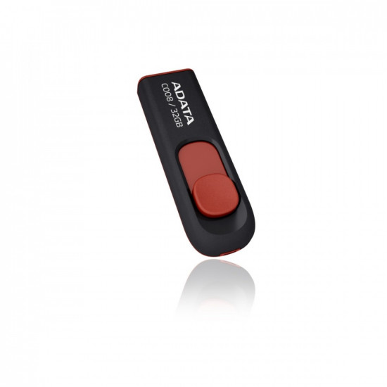 MEMORY DRIVE FLASH USB2 32GB/BLACK/RED AC008-32G-RKD A-DATA