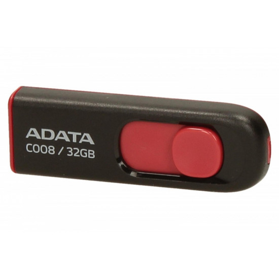 MEMORY DRIVE FLASH USB2 32GB/BLACK/RED AC008-32G-RKD A-DATA