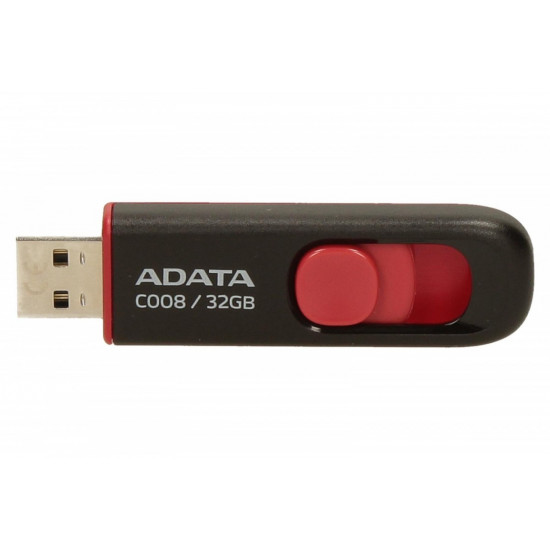 MEMORY DRIVE FLASH USB2 32GB/BLACK/RED AC008-32G-RKD A-DATA