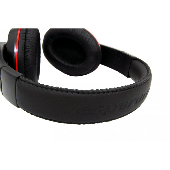 Esperanza EH118 headphones/headset Wired Head-band Calls/Music Black, Red