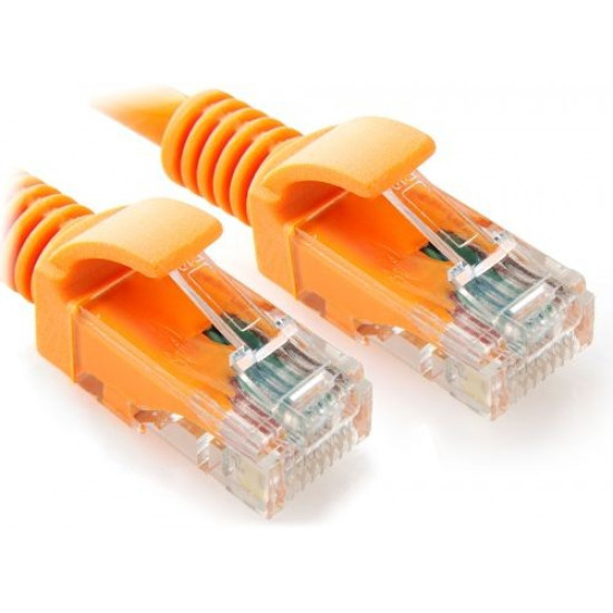 Patch Cord Cat5e UTP 0.5m orange moulded strain relief