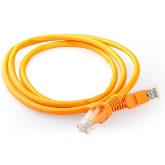 Patch Cord Cat5e UTP 0.5m orange moulded strain relief