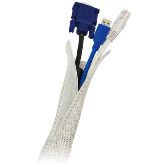 Flexible cable organizer, gray