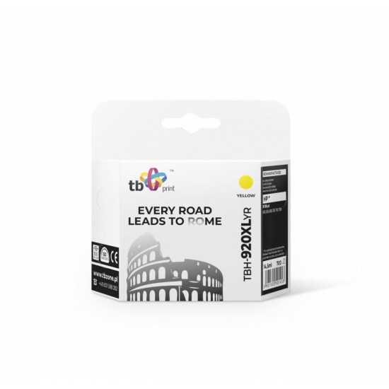 Ink HP OJ 6500 Yellow remanufactured TBH-920XLYR