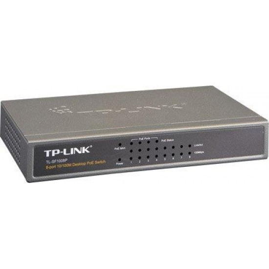 NET SWITCH 8PORT 10/100M POE/TL-SF1008P TP-LINK