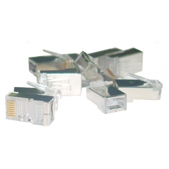 Shielded RJ45 Cat6, universal solid / stranded 8P8C 100p